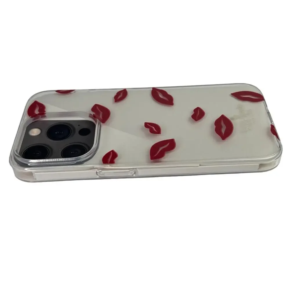 Kate Spade Lip Toss Printed iPhone 15 Pro Case
